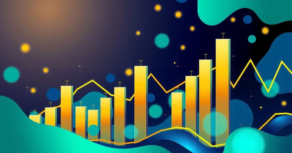Stock market scene with bars and graphs representing JBS dual-listing approval in financial colors