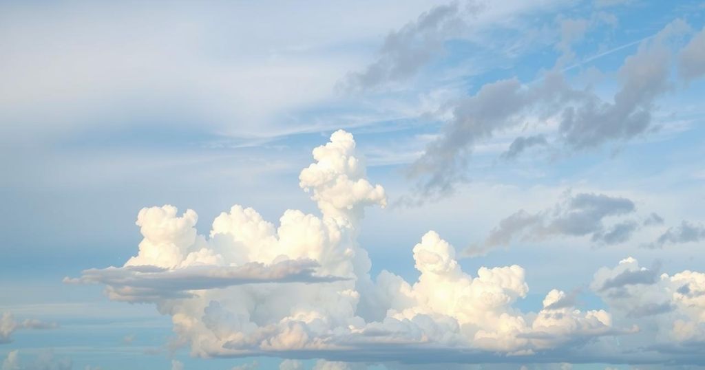Cool weather with partly cloudy skies over Orlando, marking the start of the hurricane season in June.