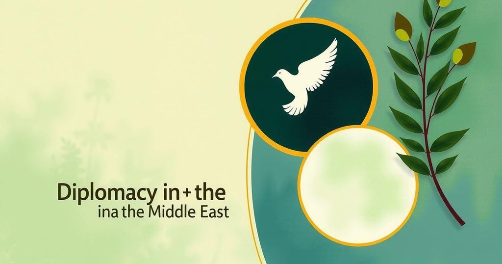 Abstract representation of diplomatic discussions with symbolic imagery depicting unity and peace efforts.