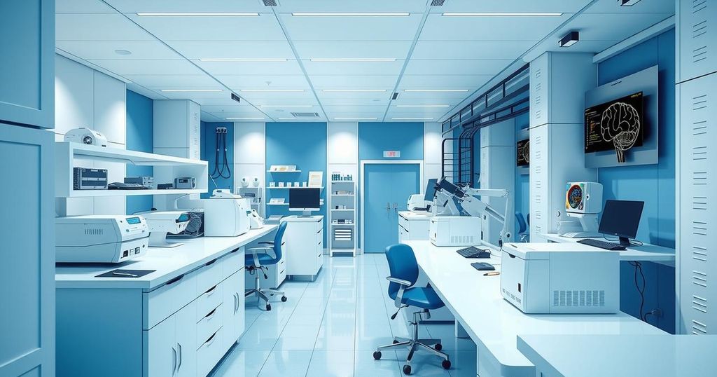 Brain technology research lab with equipment and advanced setups in Beijing.
